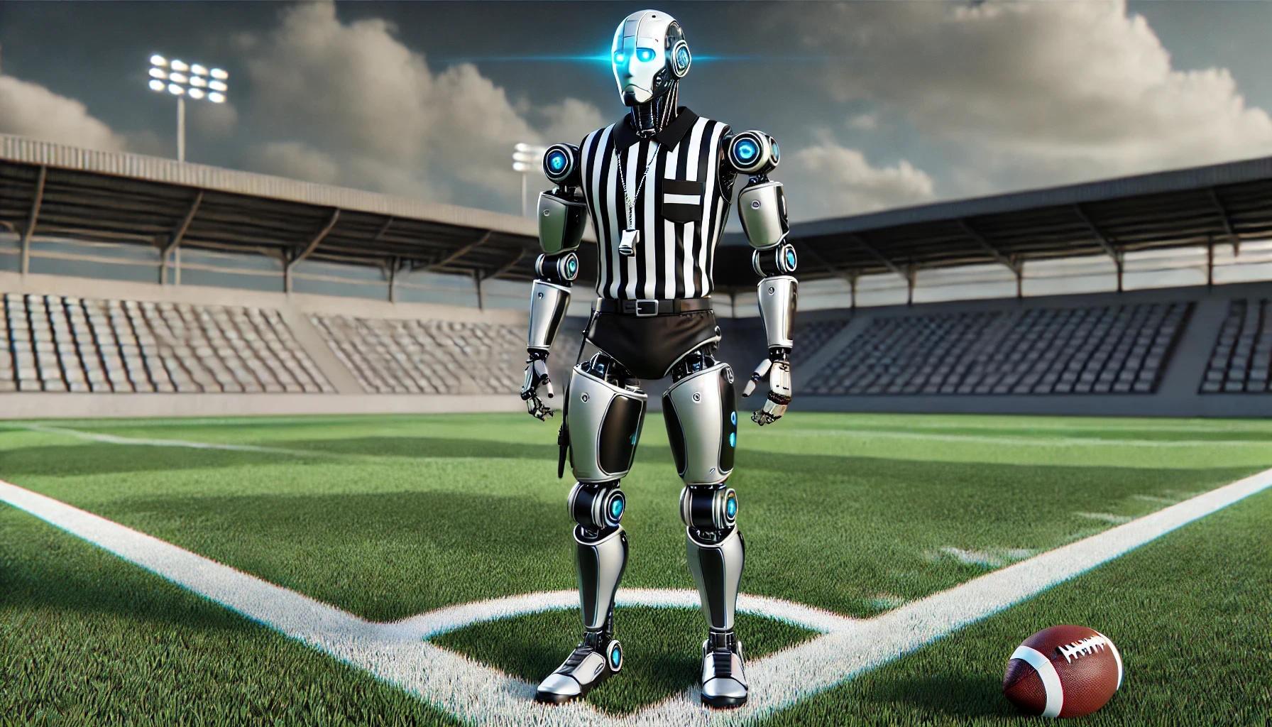 robot assisting referees in a game