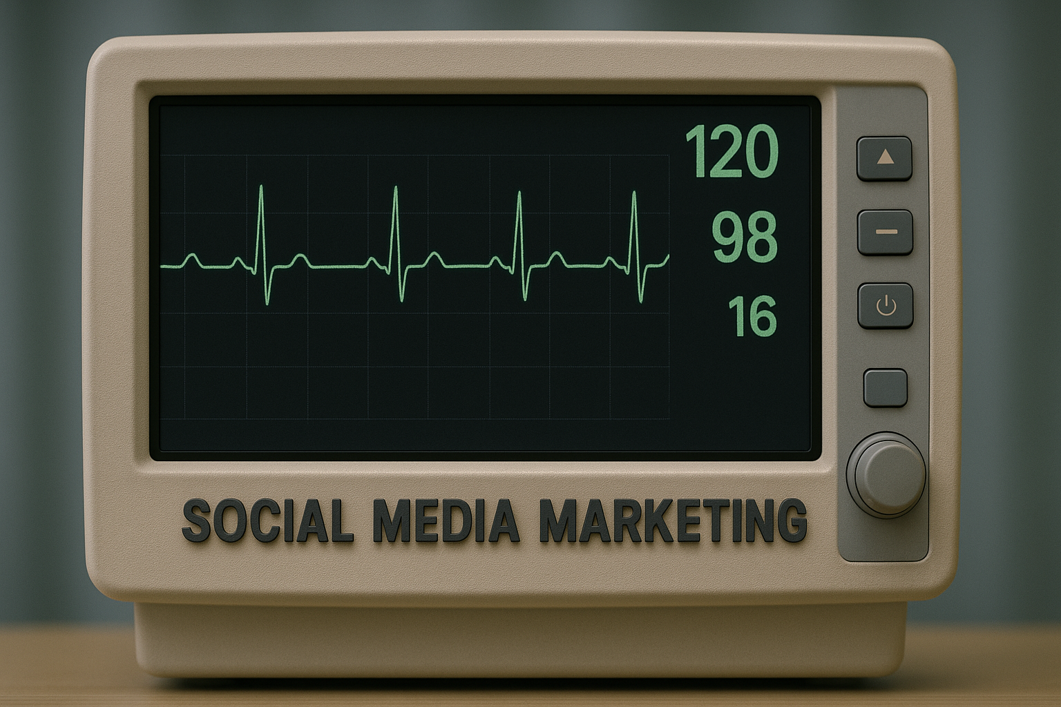 social media marketing dying image concept